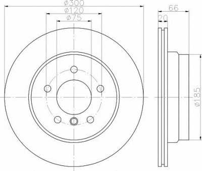 HELLA PAGID 8dd355117831 -  Тормозной диск